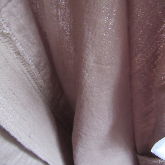 Brown Gauze Fully Lined Pants L 100 Cotton Elastic Buttons Pull on North Style - Picture 6 of 8